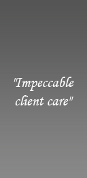 Impeccable service provided in a sympathetic and pragmatic manner